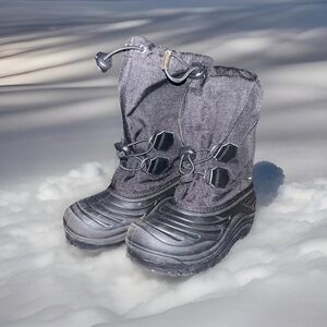 Sorel Super Trooper Black Winter Insulated Snow Boots Kids 3 Waterproof